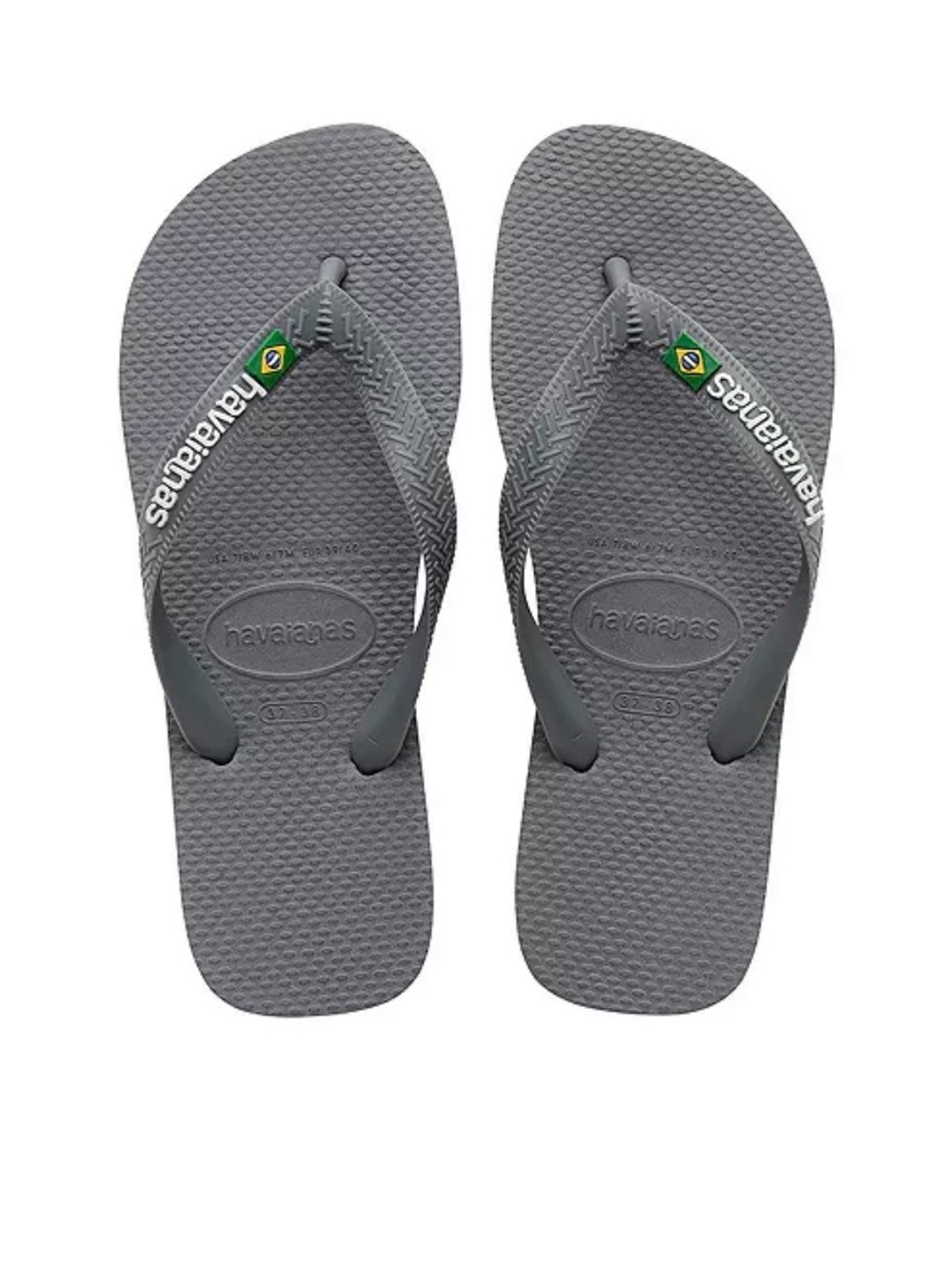 Havaianas Men's Brazil Logo Flip-Flop Sandals - Steel Grey